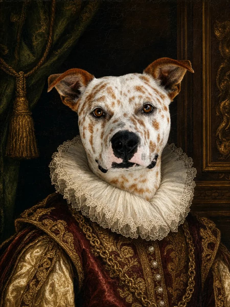 Exemple de portrait de chien personnalisé, gamme Versailles