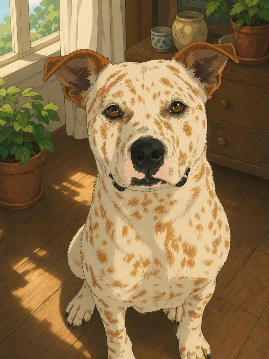Exemple de cadre personnalisé avec le portrait d’un chien, gamme Tokyo